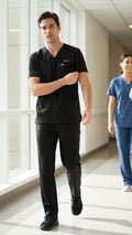 Men’s Black Scrub Top for Healthcare Professionals