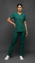 Bottle Green Unisex Scrub Tunic – V-Neck Professional Medical Workwear