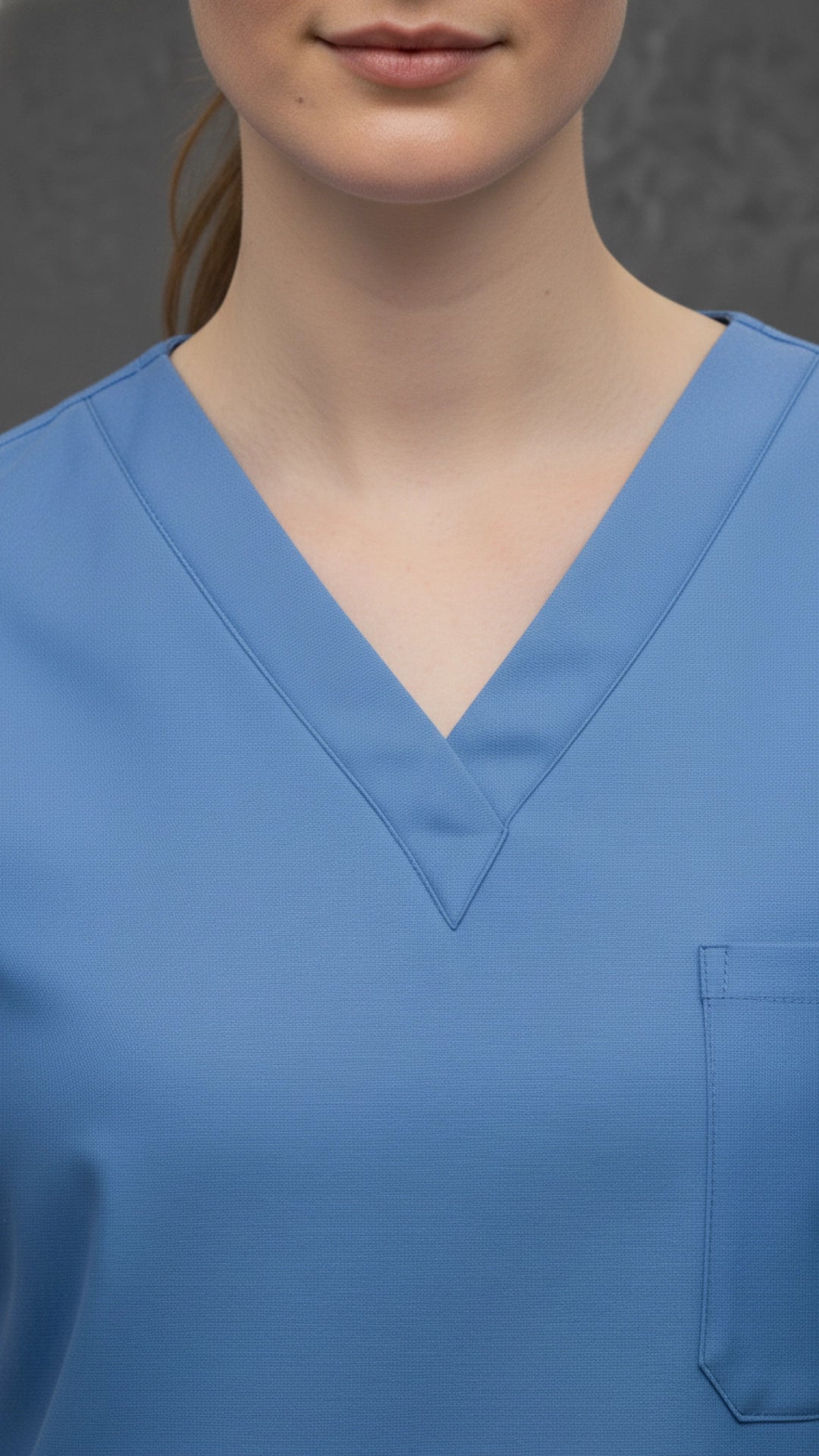 Hospital Blue Unisex Scrub Tunic – V-Neck Professional Medical Workwear
