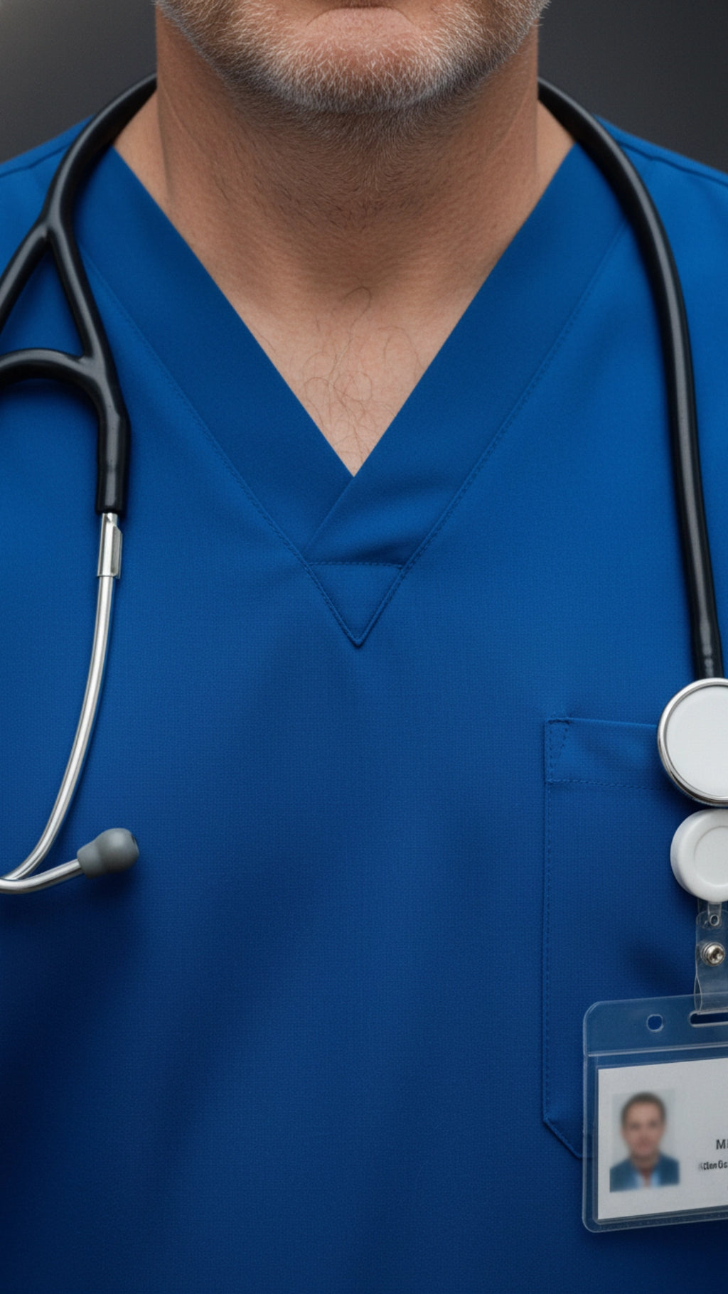 Royal Blue Unisex Scrub Tunic – V-Neck Professional Medical Workwear