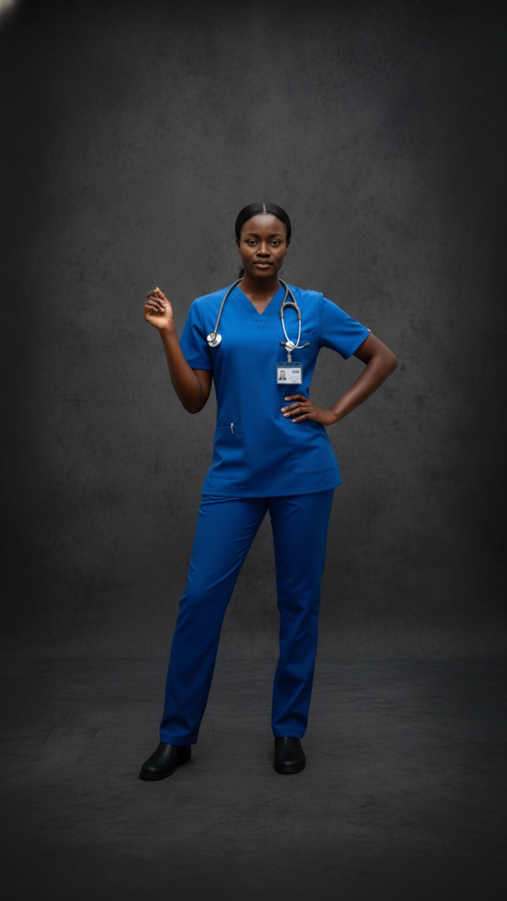 Royal Blue Unisex Scrub Tunic – V-Neck Professional Medical Workwear