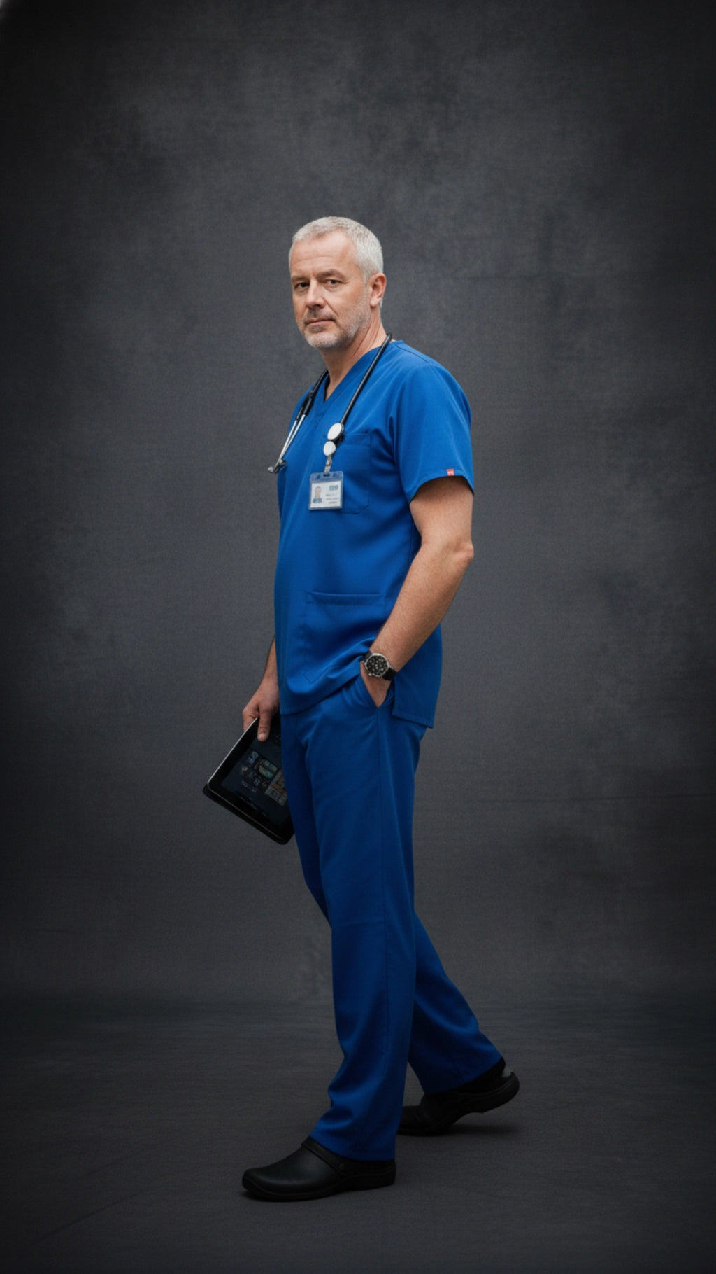 Royal Blue Unisex Scrub Tunic – V-Neck Professional Medical Workwear