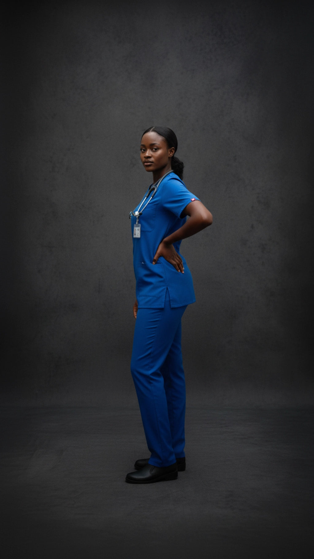 Royal Blue Unisex Scrub Tunic – V-Neck Professional Medical Workwear