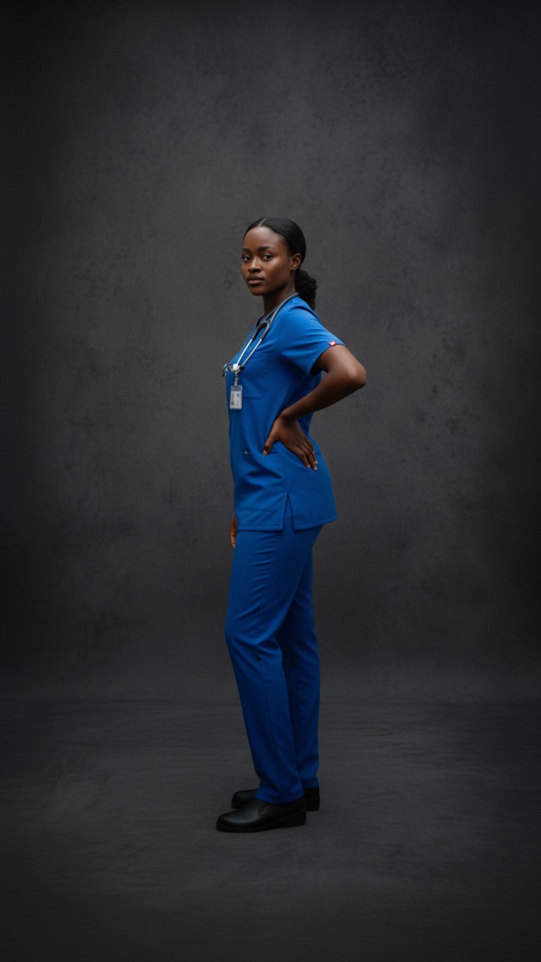 Royal Blue Unisex Scrub Tunic – V-Neck Professional Medical Workwear