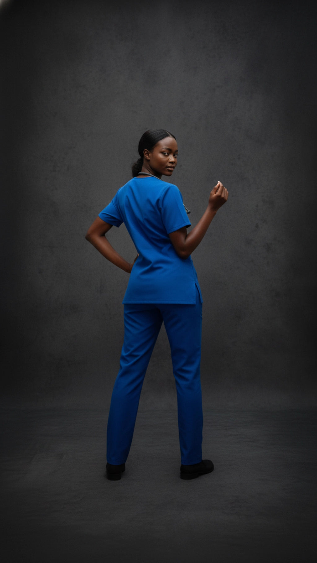 Royal Blue Unisex Scrub Tunic – V-Neck Professional Medical Workwear