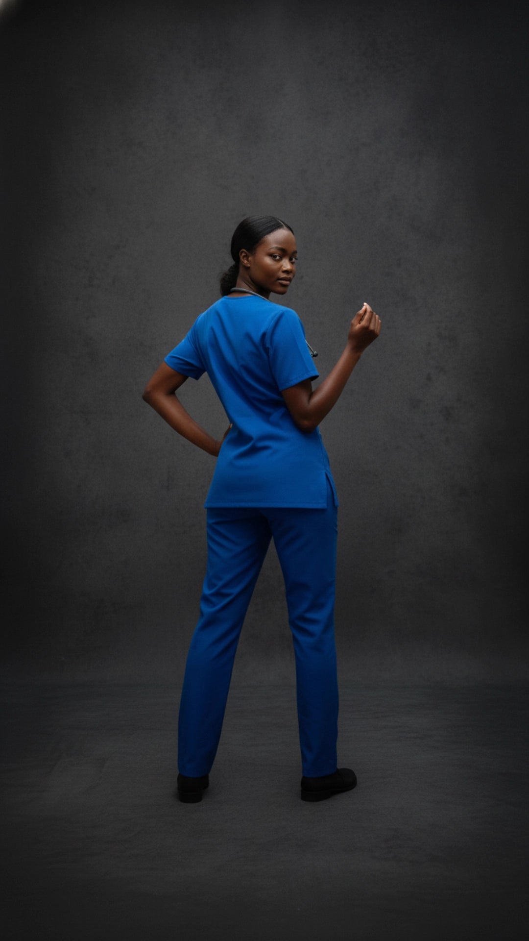 Royal Blue Unisex Scrub Tunic – V-Neck Professional Medical Workwear