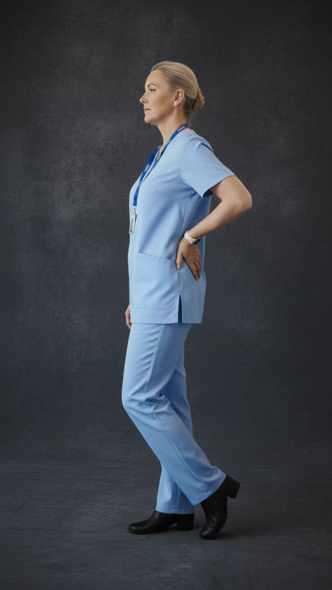 Sky Blue Unisex Scrub Tunic – V-Neck Professional Medical Workwear