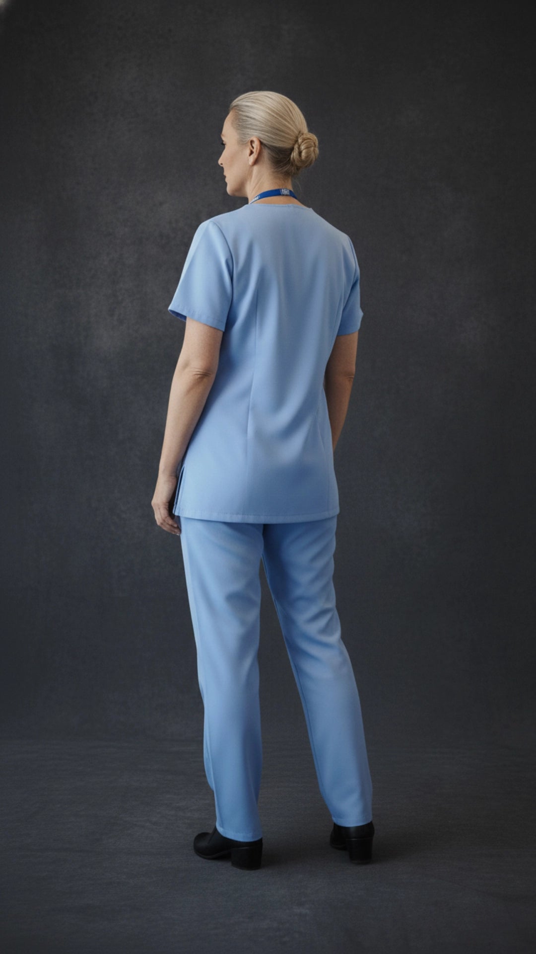 Sky Blue Unisex Scrub Tunic – V-Neck Professional Medical Workwear