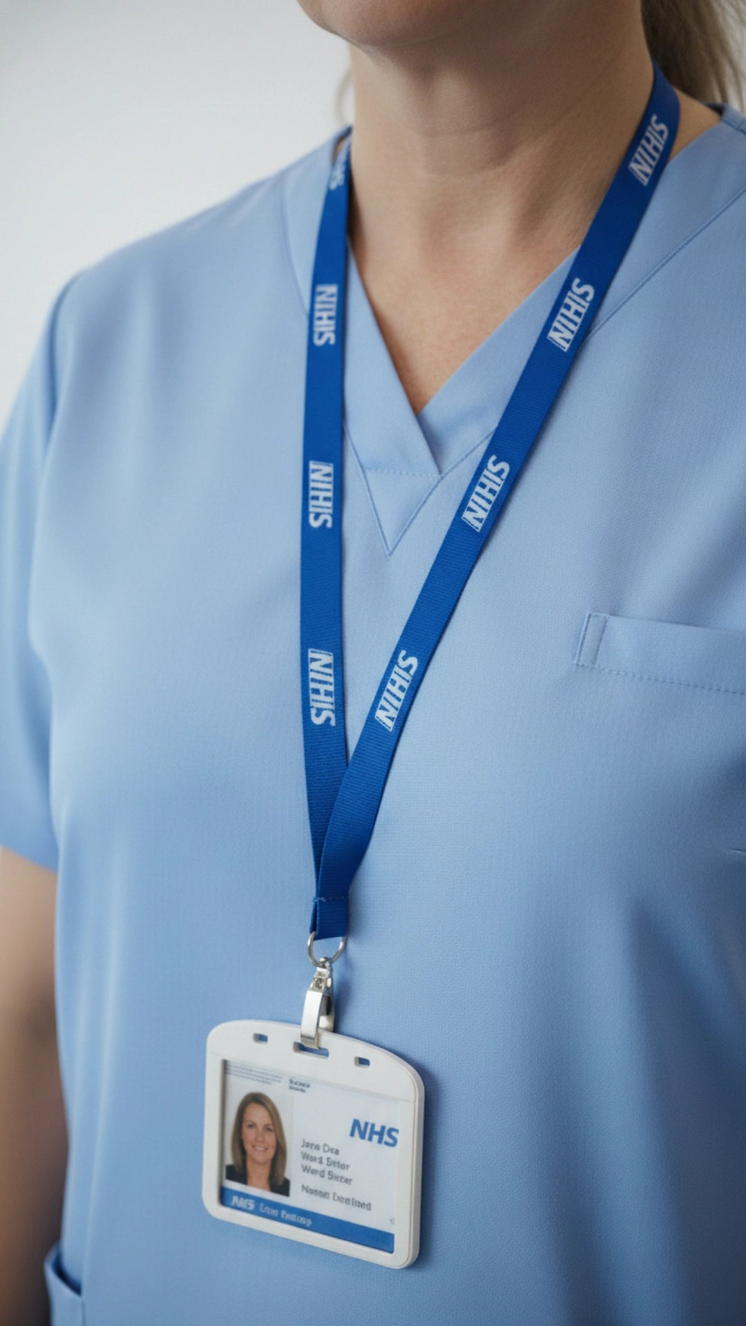 Sky Blue Unisex Scrub Tunic – V-Neck Professional Medical Workwear