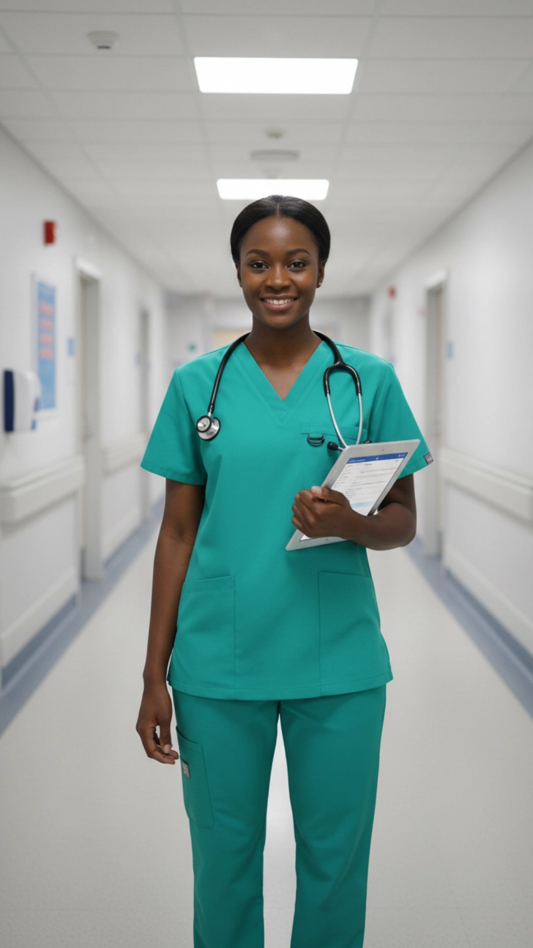 Surgical Green Stretchable Scrub Top for Women