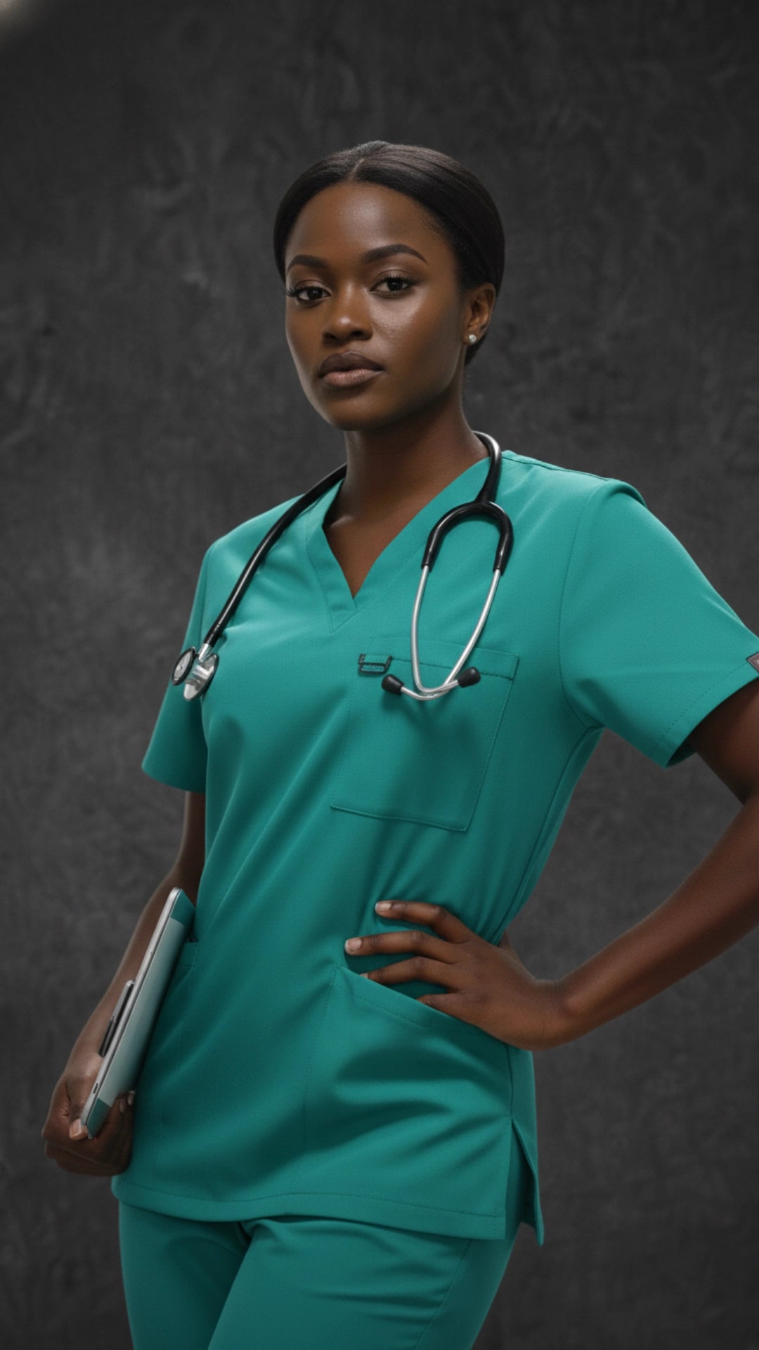 Surgical Green Stretchable Scrub Top for Women