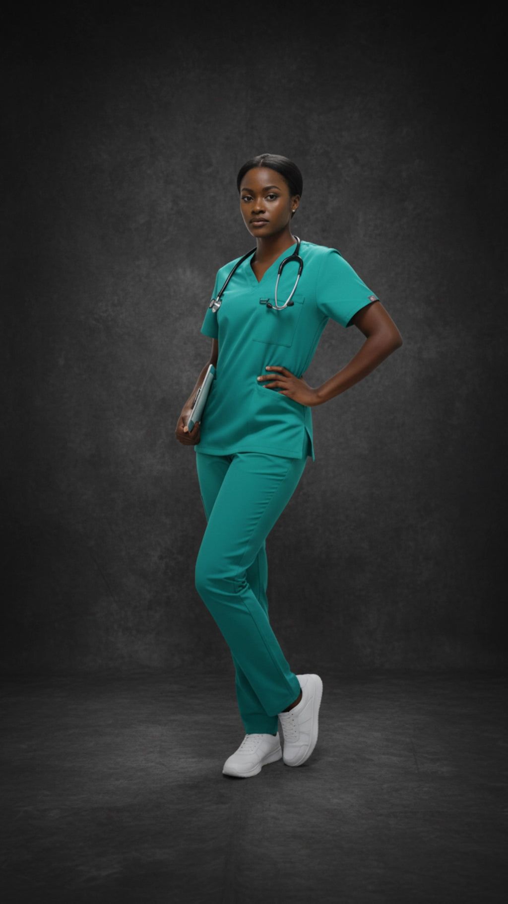 Surgical Green Stretchable Scrub Top for Women