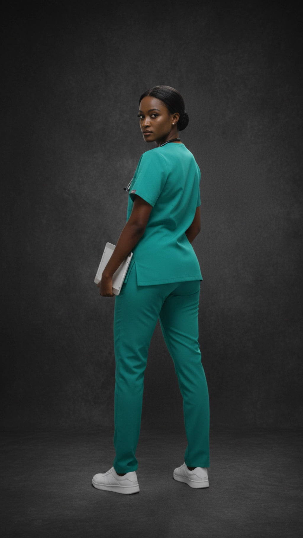 Surgical Green Stretchable Scrub Top for Women