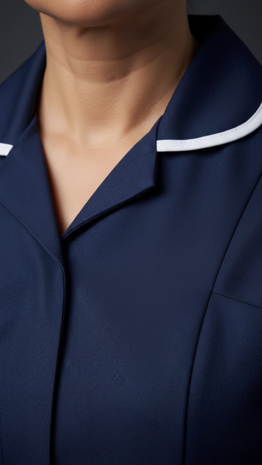 Women’s Navy Medical Tunic with White Piping | Healthcare Uniform