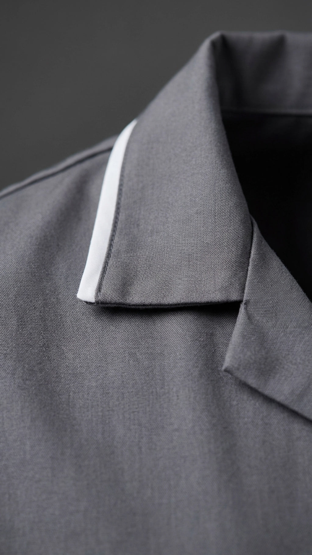 Men’s Storm Grey Medical Tunic with White Piping | Healthcare Uniform