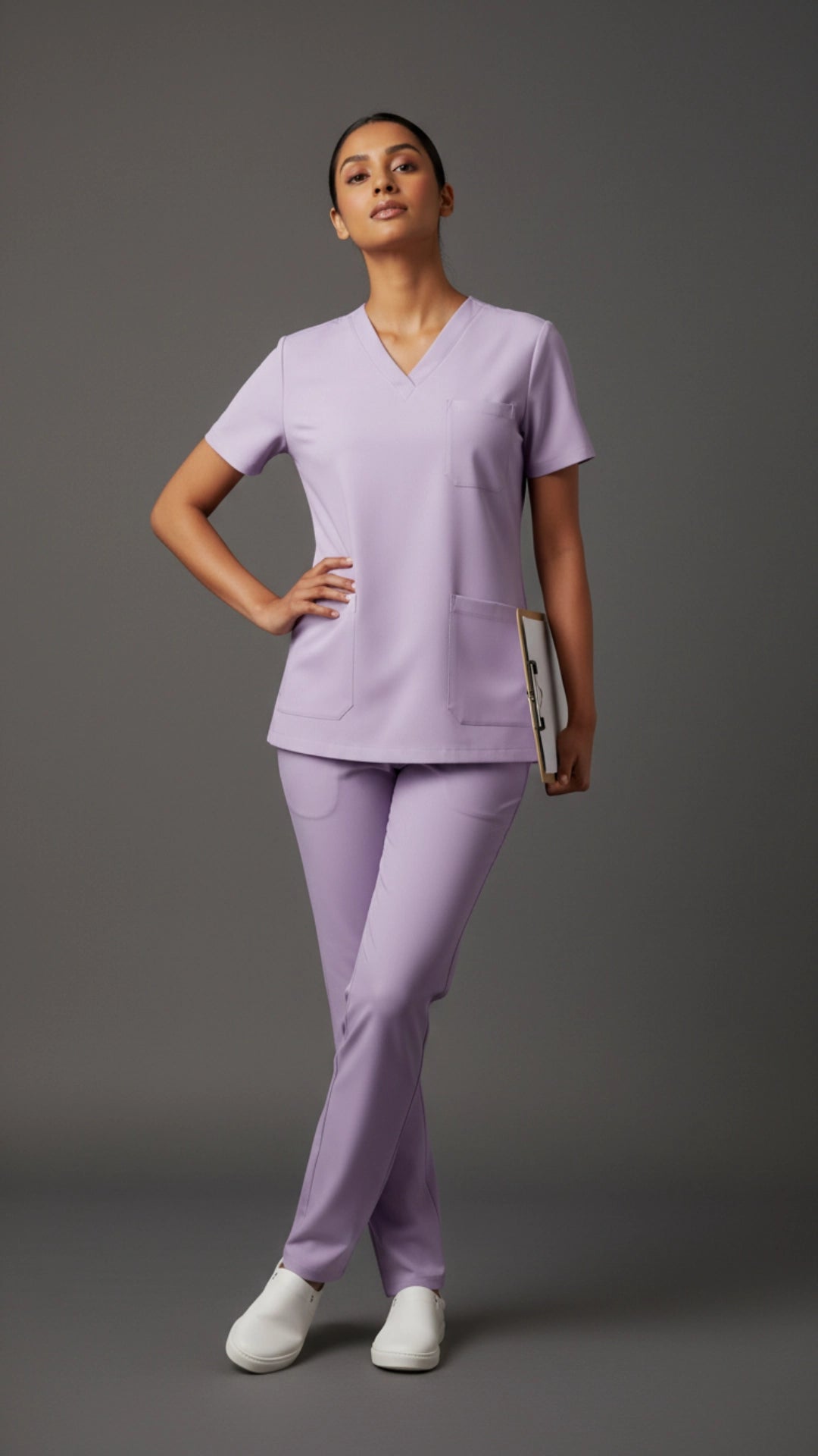 Lilac Unisex Scrub Tunic