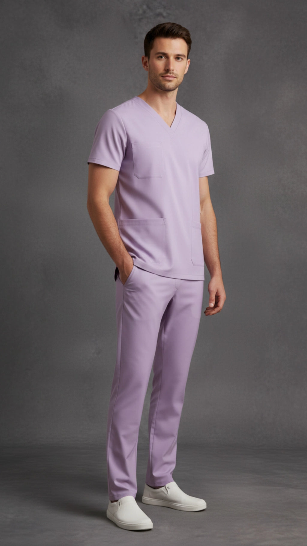 Lilac Unisex Scrub Tunic