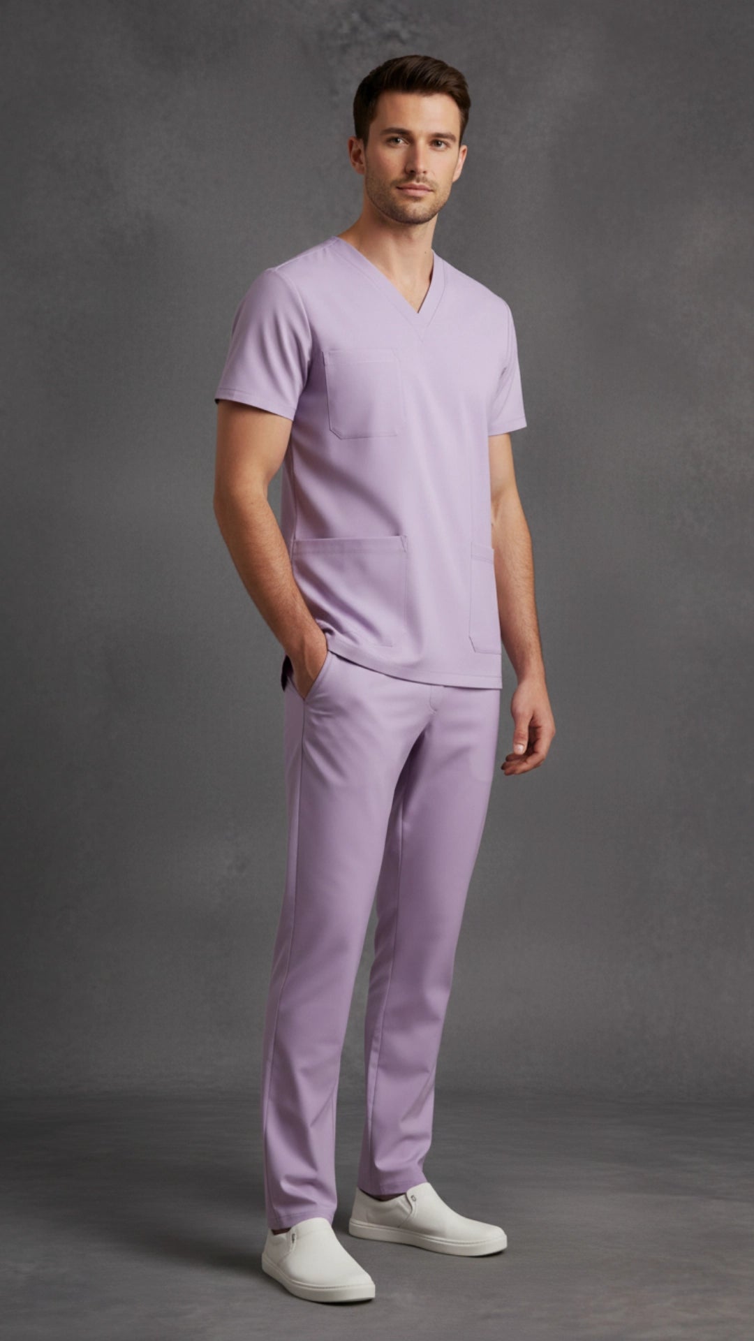 Lilac Unisex Scrub Tunic