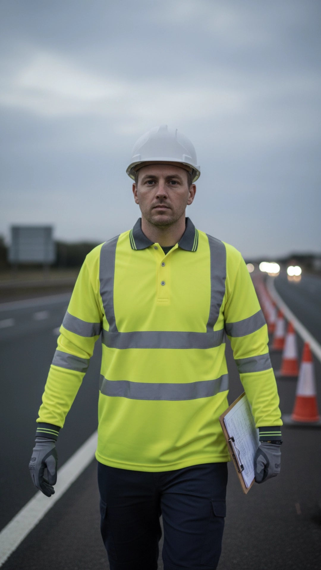 Portwest Hi-Vis Long Sleeve Polo Shirt – Orange | Class 3 Rail Safety Workwear