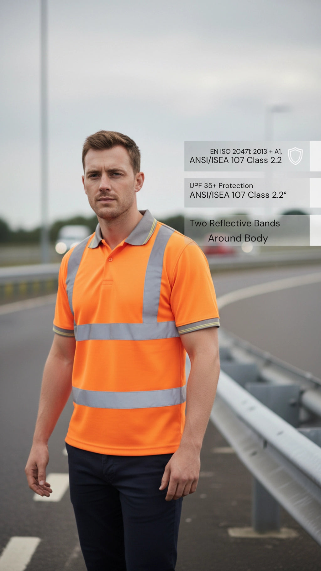 Portwest Hi-Vis Polo Shirt – Orange | Class 2 Reflective Safety Workwear