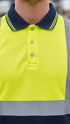 Hi Vis Two Tone Polo Shirt – Yellow/Navy | Class 1 Reflective Safety Workwear